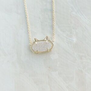 Kendra Scott • Elisa Cat Gold Drusy Necklace